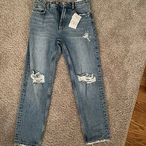 Zara distressed boyfriend jeans